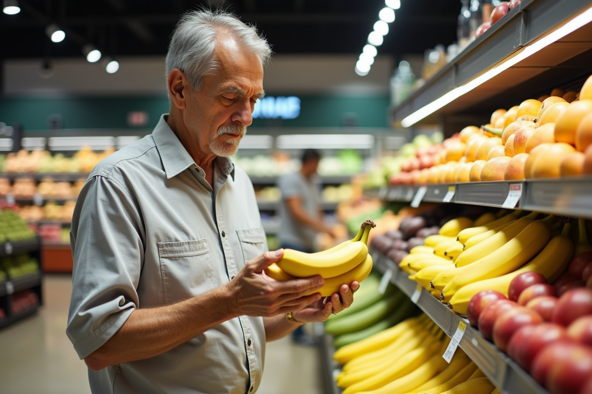 Homme âgé lisant l