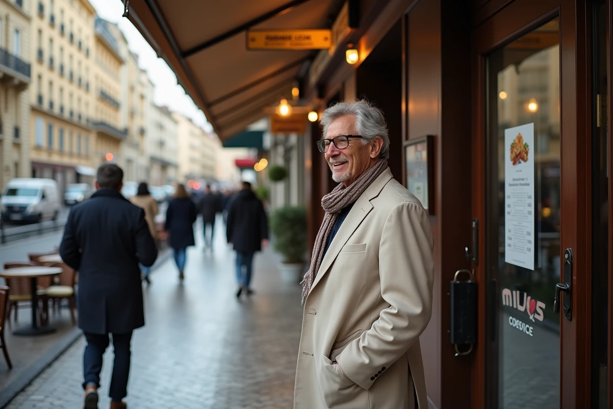 Homme élégant devant l