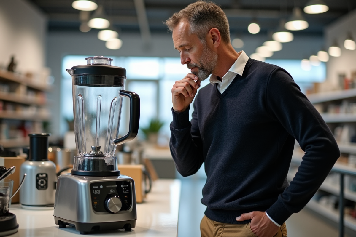 Homme examinant la base d